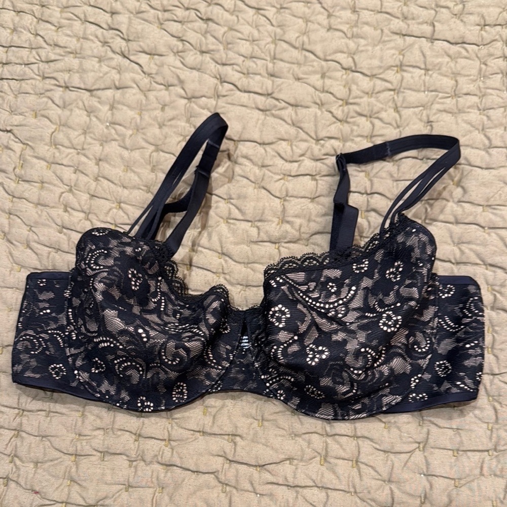 Soma Black Lace Underwire Bra Intimates 34D
